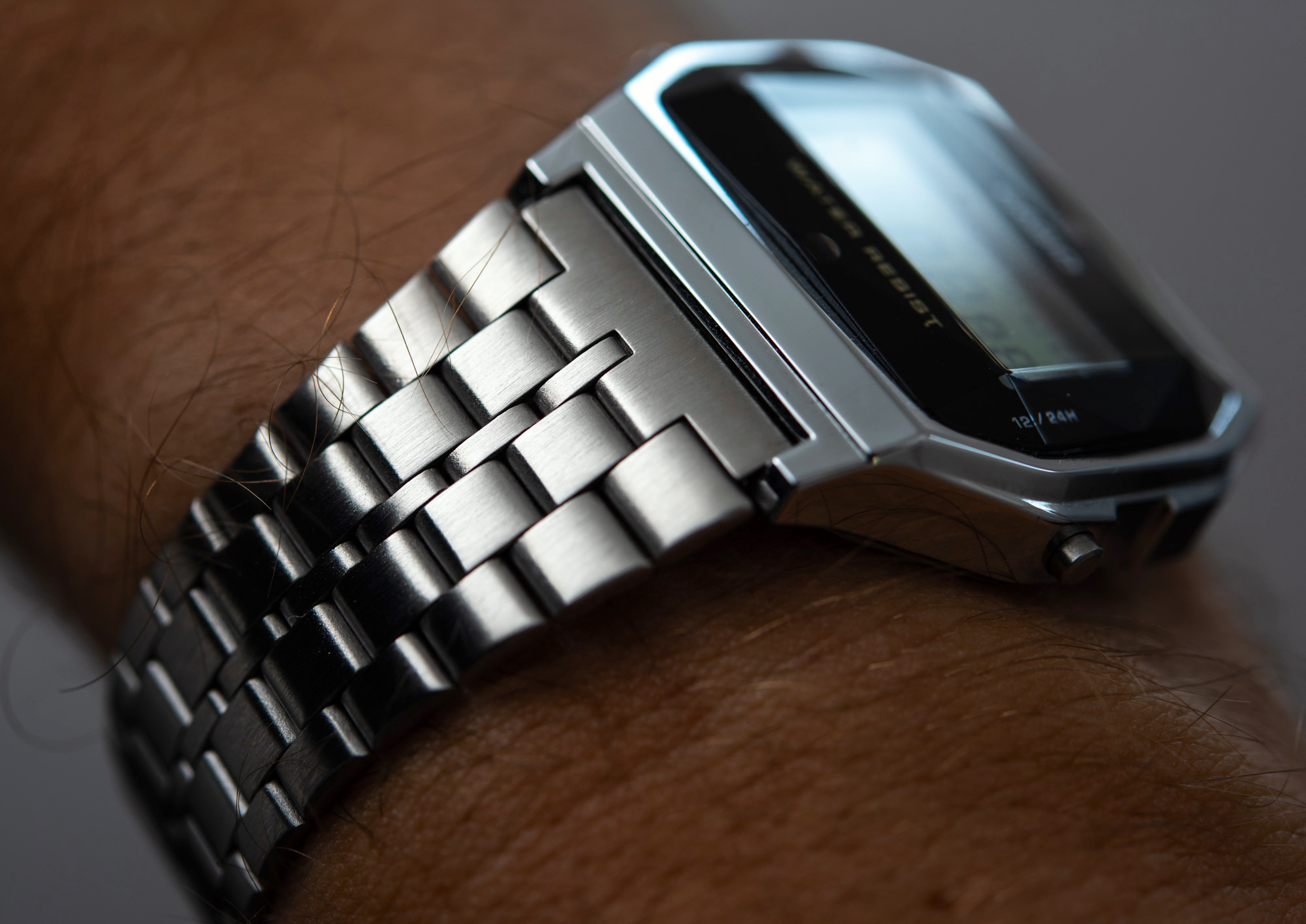 卡西欧A159WAD-1D方形LED复刻手表