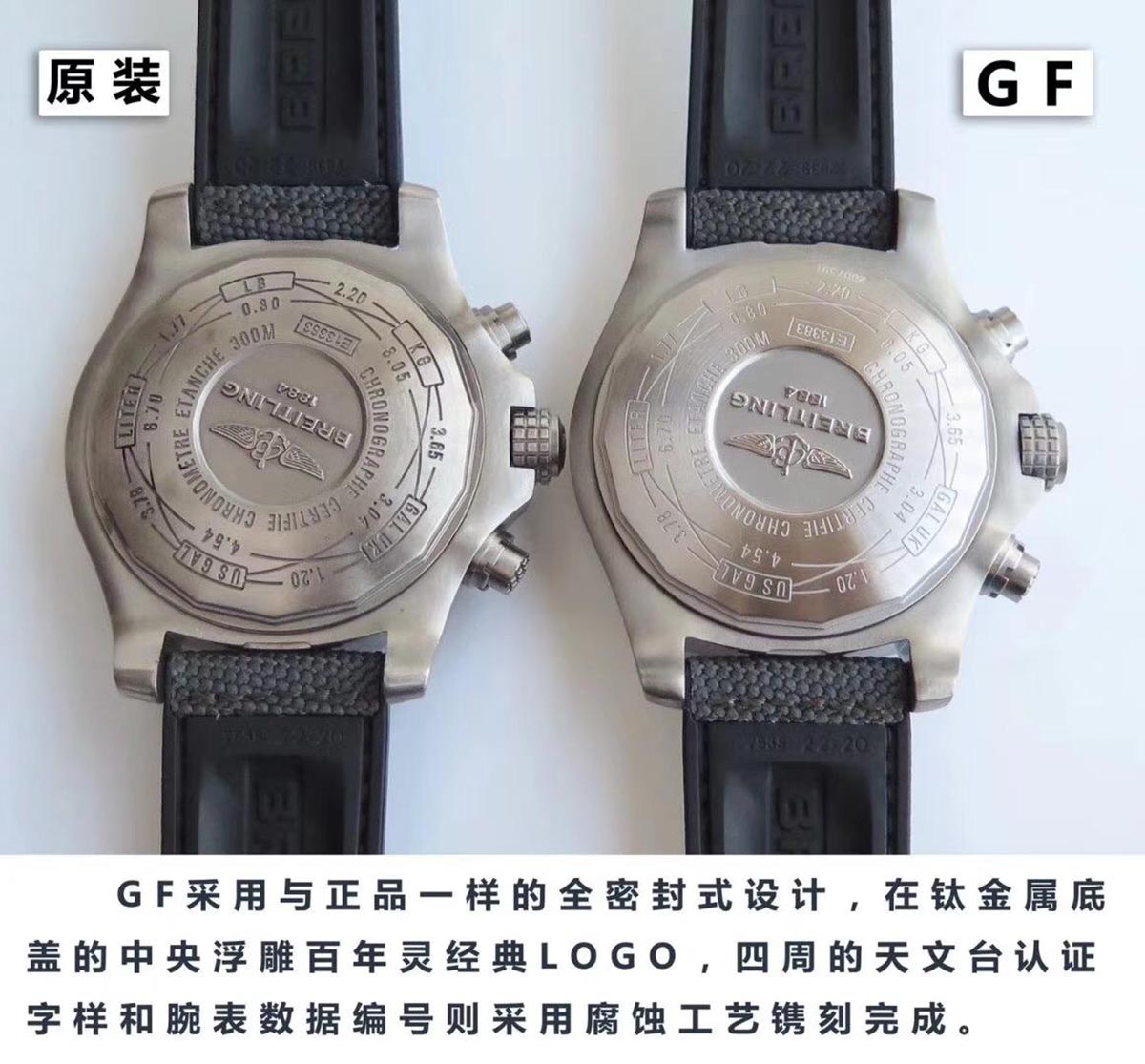 GF厂百年灵复仇者系列45战机复刻表对比原装如何-GF手表如何