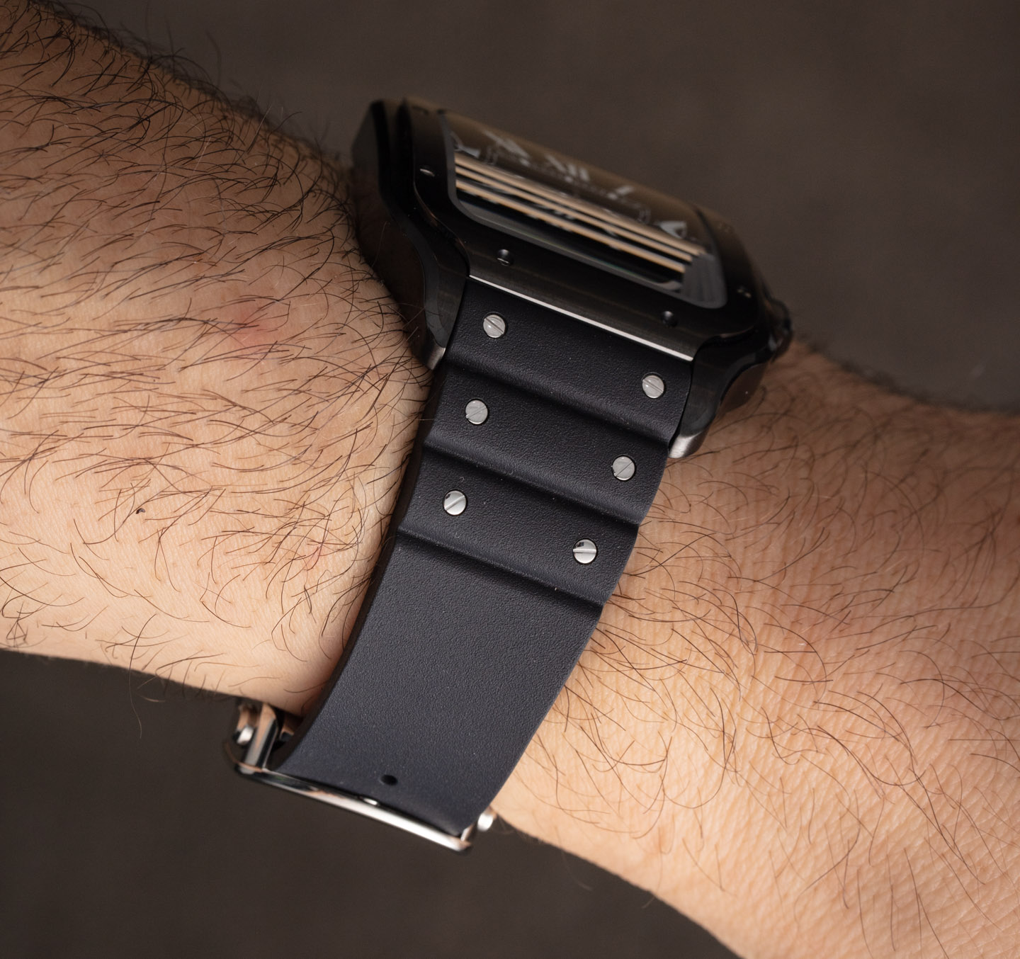 卡地亚山度士系列黑色DLC表壳款WSSA0039手表