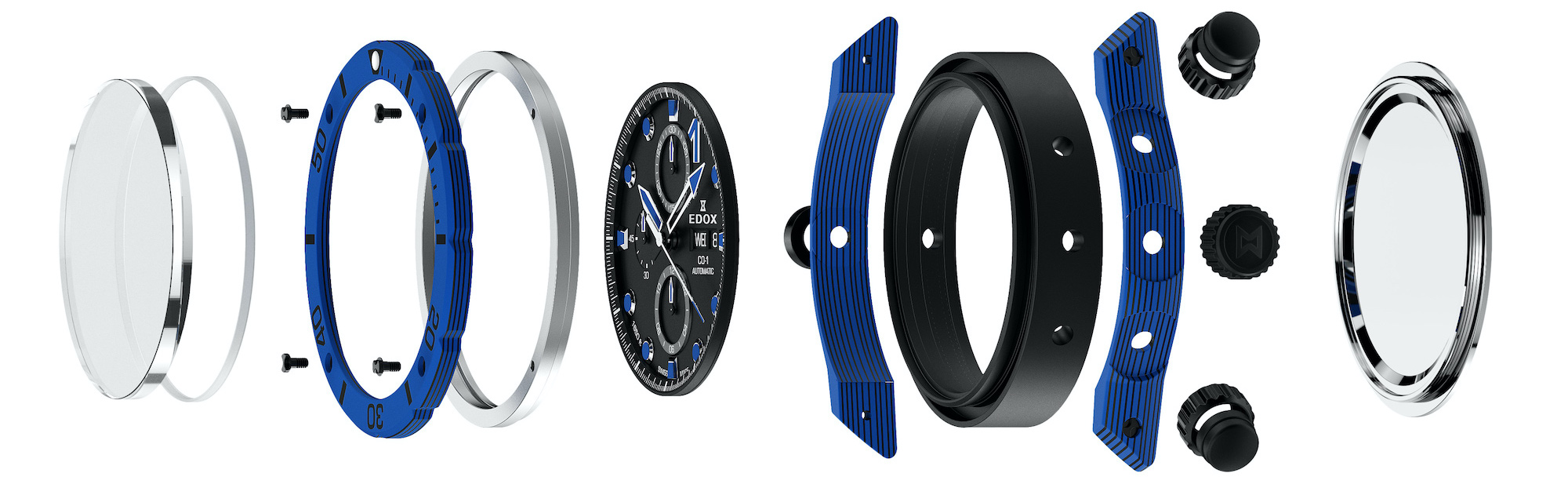 Edox CO-1碳纖維材質表殼計時碼表
