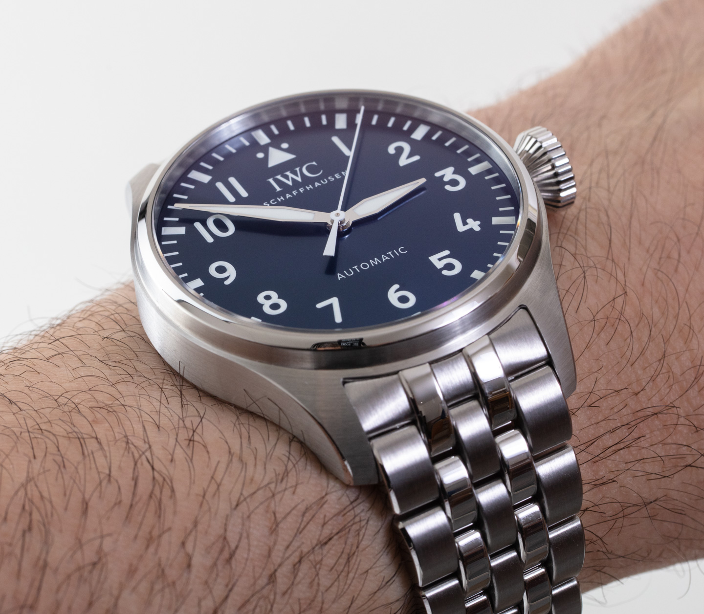 万国飞行员系列43毫米款手表-经典洋葱头设计表把