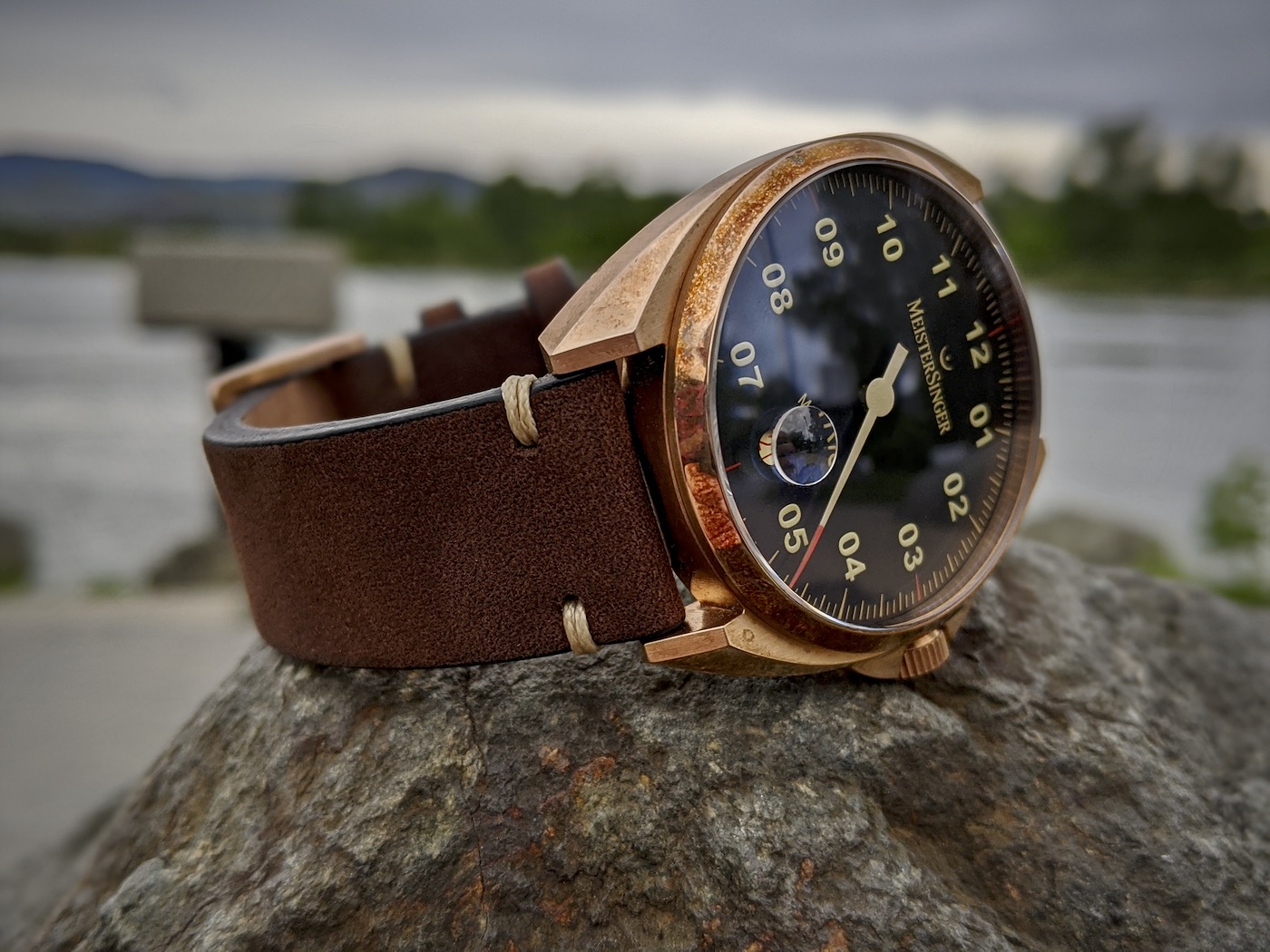 复古风青铜腕表MeisterSinger Metris细节评测