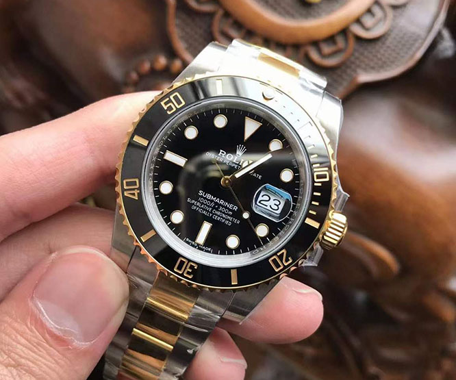 VS厂劳力士40毫米间金款黑水鬼复刻表细节如何-VS水鬼3135机芯款怎样