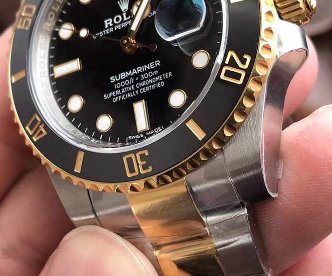 VS厂劳力士40毫米间金款黑水鬼复刻表细节如何-VS水鬼3135机芯款怎样