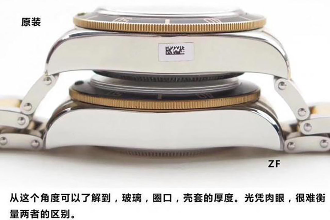 ZF厂帝舵启承碧湾79733N间金复刻腕表对比原装细节评测