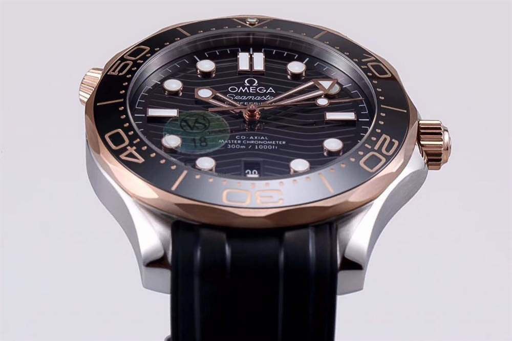 VS厂欧米茄海马300M间玫瑰金黑盘款复刻腕表质量怎么样-VS手表评测