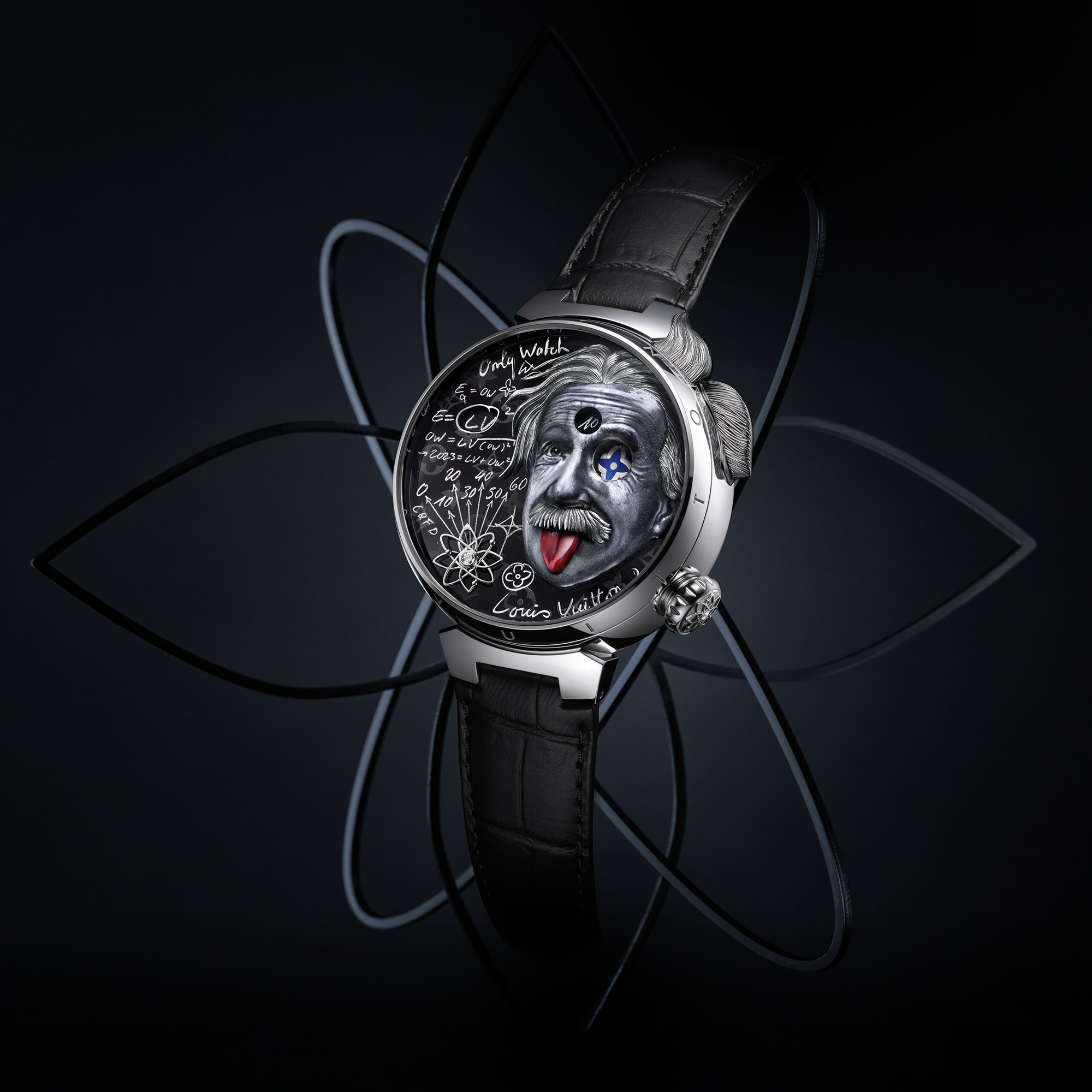 路易威登为慈善拍卖会打造的爱因斯坦主题腕表