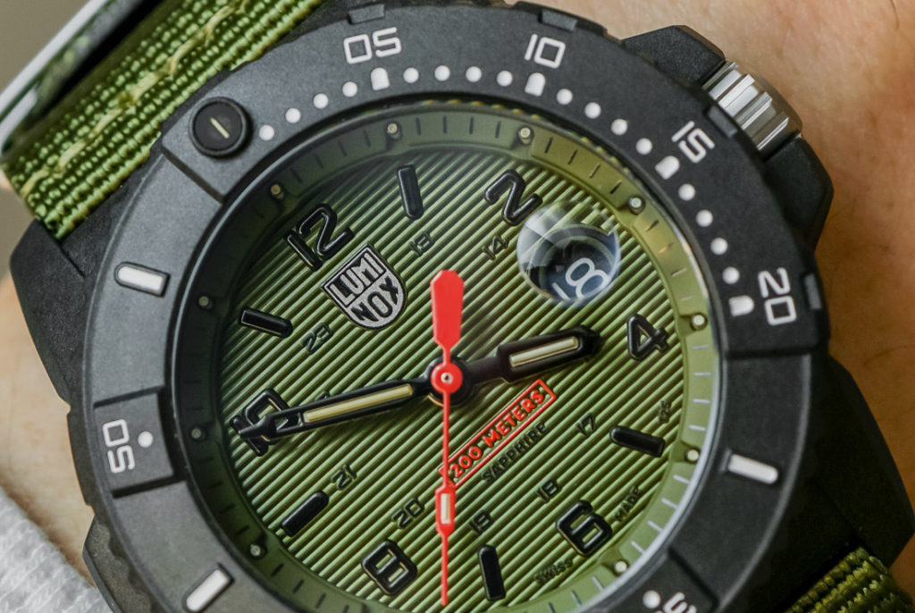 Luminox 海豹突击队 3600 绿色表盘拍摄