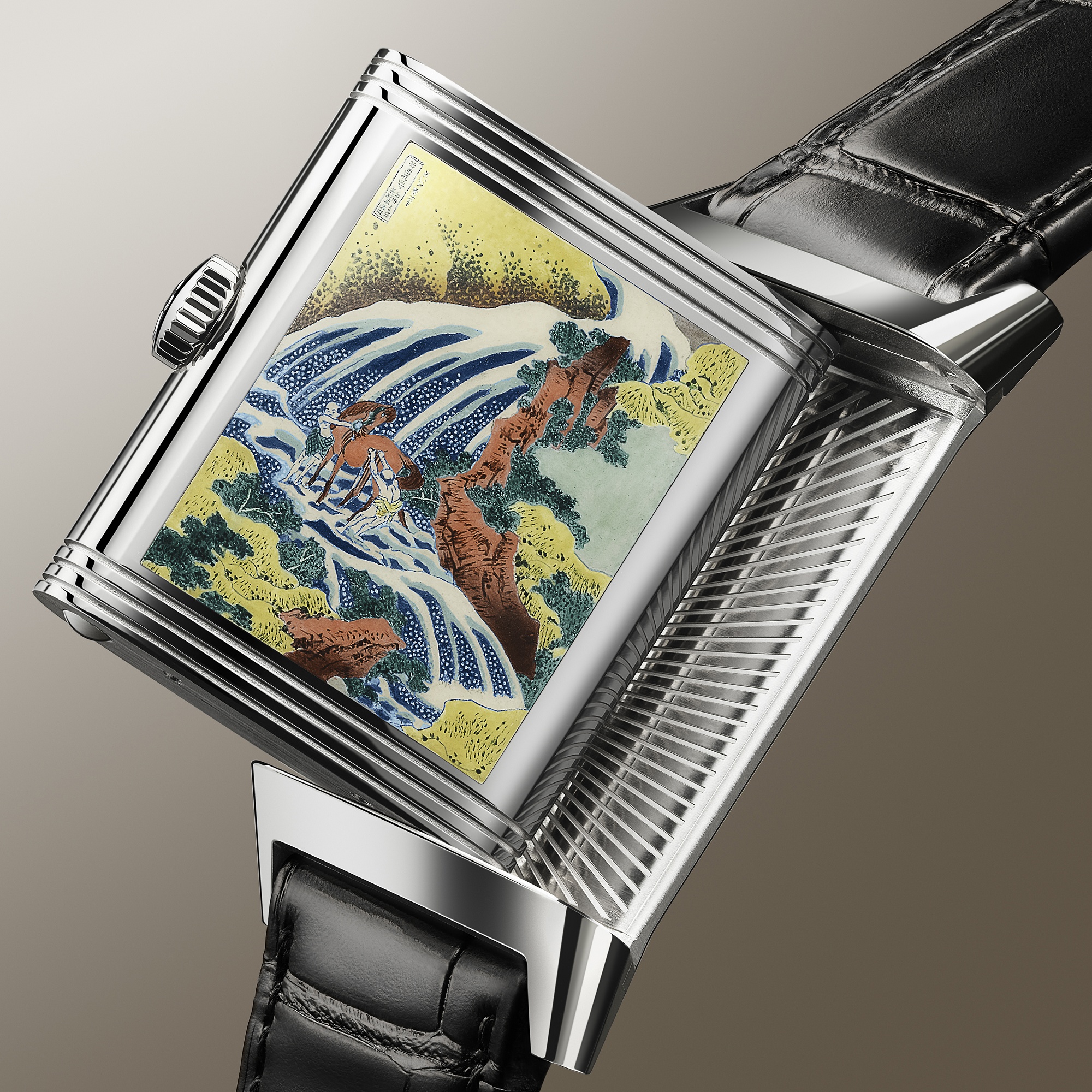 『新表』Jaeger-LeCoultre 推出2枚 Reverso Tribute Enamel Hokusai 葛饰北斋瀑布主题浮世绘珐琅微绘工艺腕表