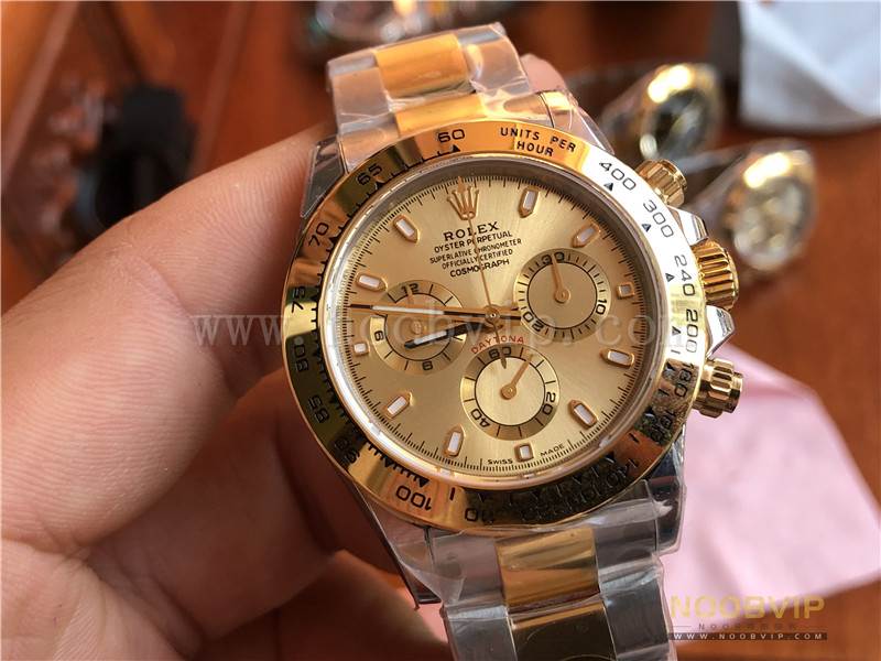 Clean厂劳力士迪通拿全金M116508细节评测-c厂迪通拿全金4130机芯市场最强