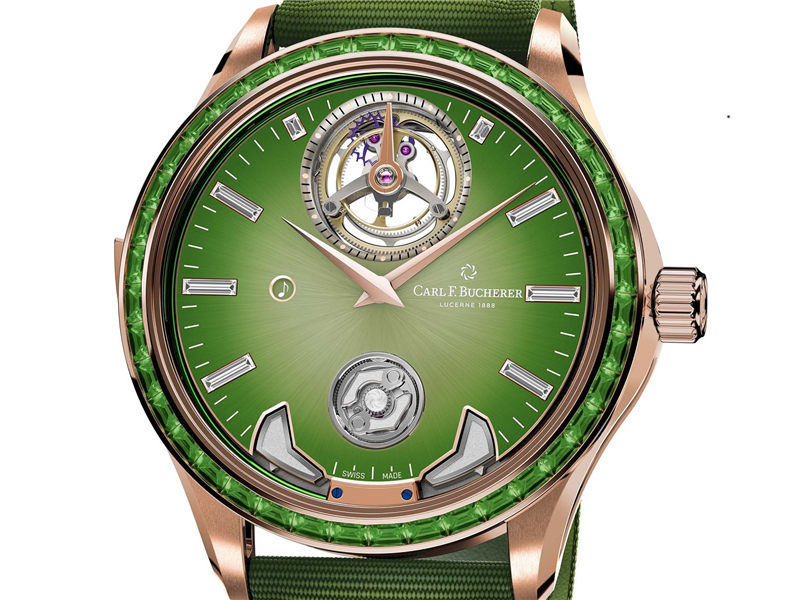 『新表』Carl F. Bucherer 推出 Manero Minute Repeater Anniversary 三问陀飞轮腕表：135周年纪念，彩色宝石表圈