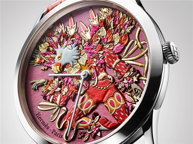 『新表』Hermès 推出 Slim d'Hermès Le Sacre des Saisons 工艺表盘腕表：四季之王的加冕礼
