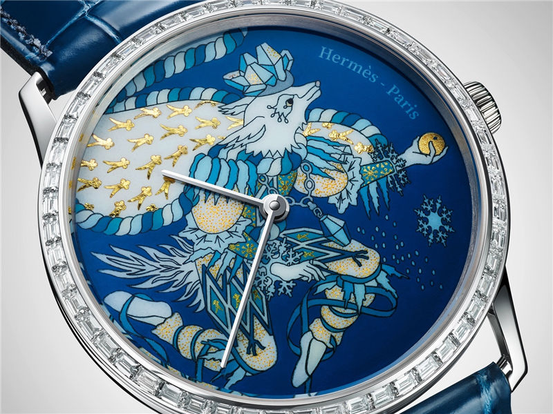 『新表』Hermès 推出 Slim d'Hermès Le Sacre des Saisons 工艺表盘腕表：四季之王的加冕礼