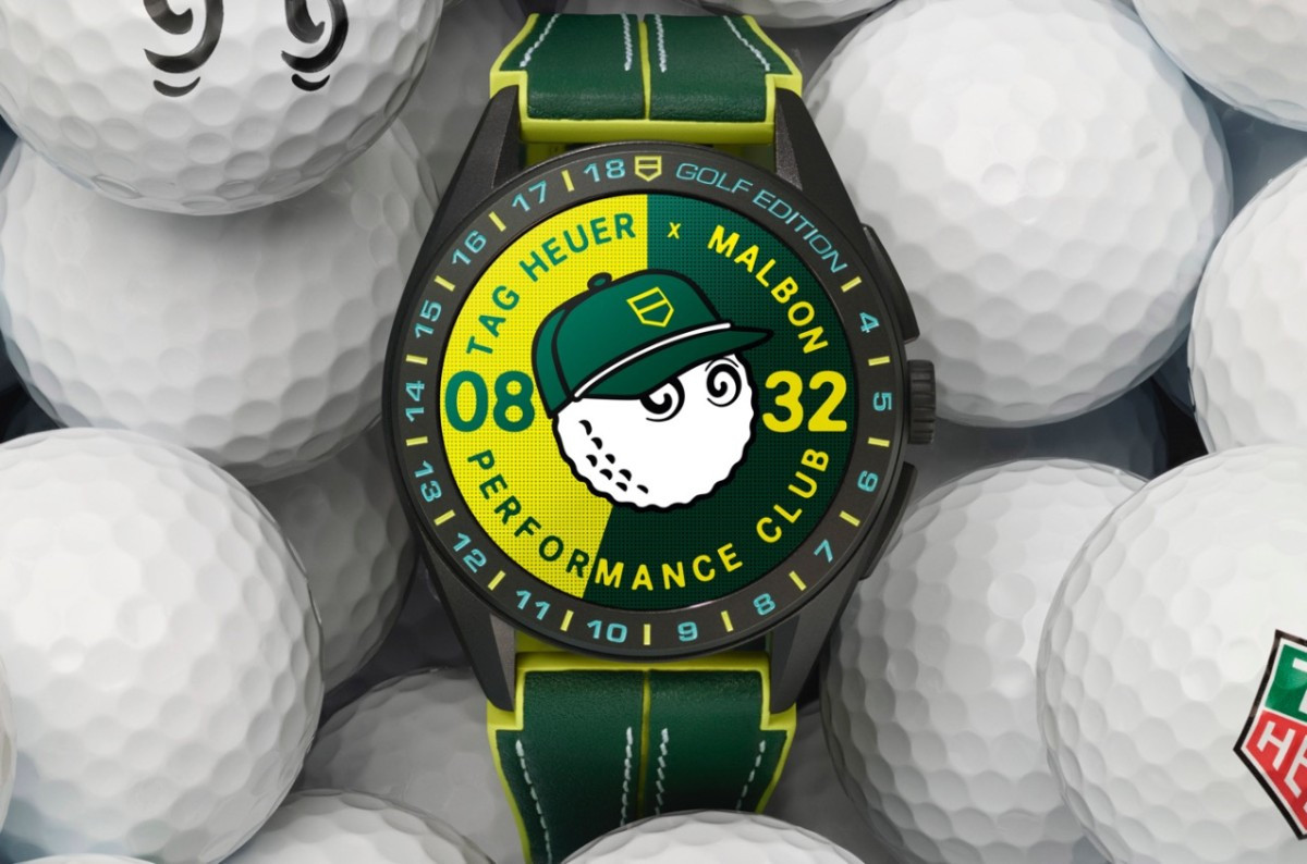 泰格豪雅与高尔夫球品牌MALBON GOLF联手创作Connected智能表犹如戴着走「随身杆弟」