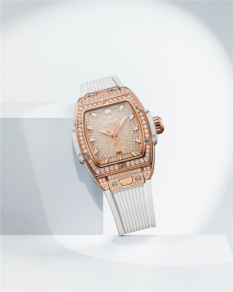 新款腕表:Hublot Spirit Of Big Bang 32mm毫米彩虹色全密镶珠宝腕表
