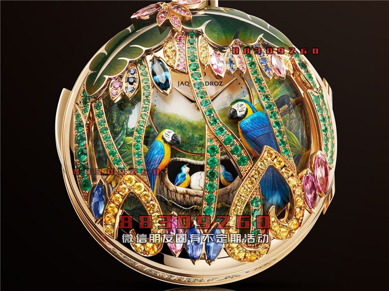 Jaquet Droz 推出 Pocket Watch Automaton Parrot Repeater 自动玩偶三问怀表：雨林鹦鹉