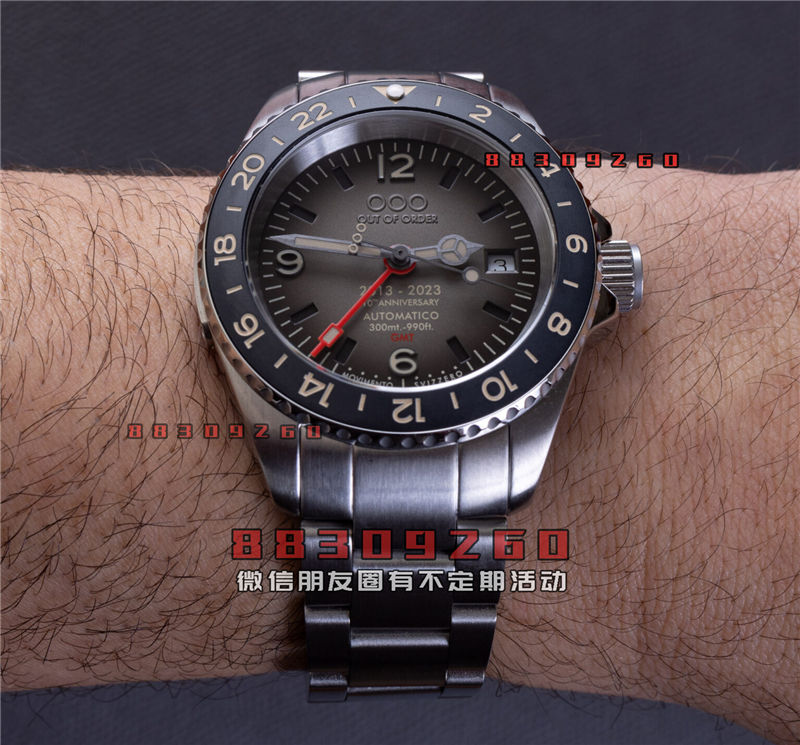 腕表品鉴：OOO十周年超拉丝GMT