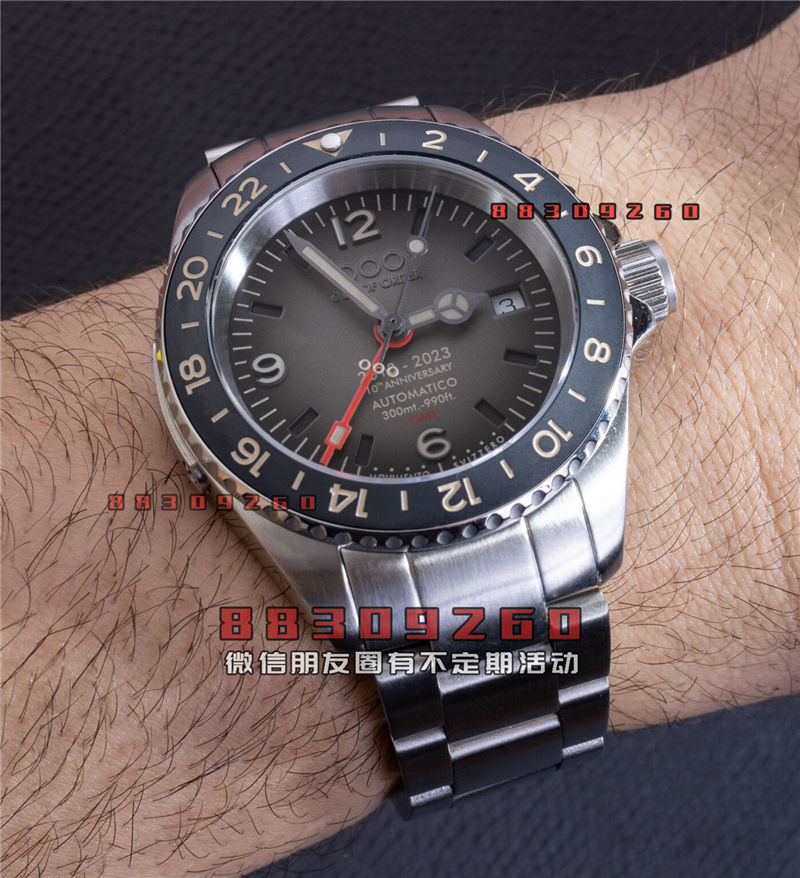 腕表品鉴：OOO十周年超拉丝GMT