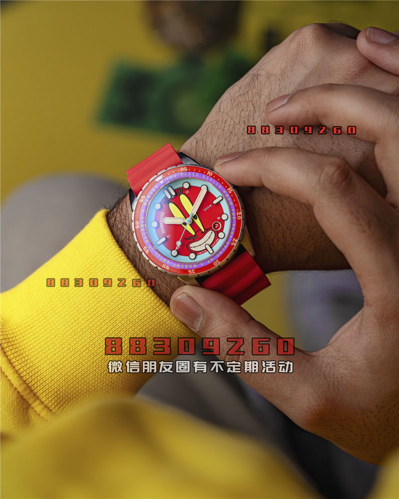 Spinnaker Hass Automatic 第 25 款“海绵宝宝”限量版潜水表，潜入比基尼底部