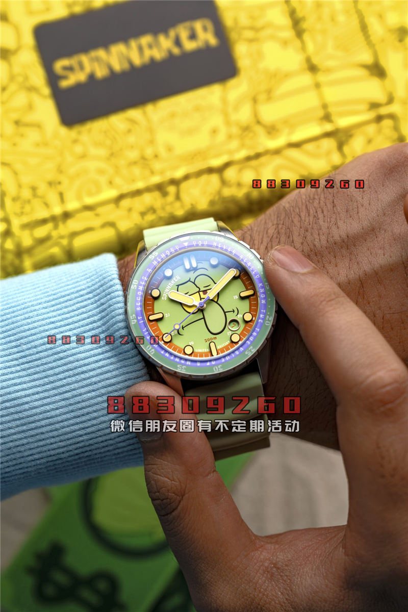 Spinnaker Hass Automatic 第 25 款“海绵宝宝”限量版潜水表，潜入比基尼底部