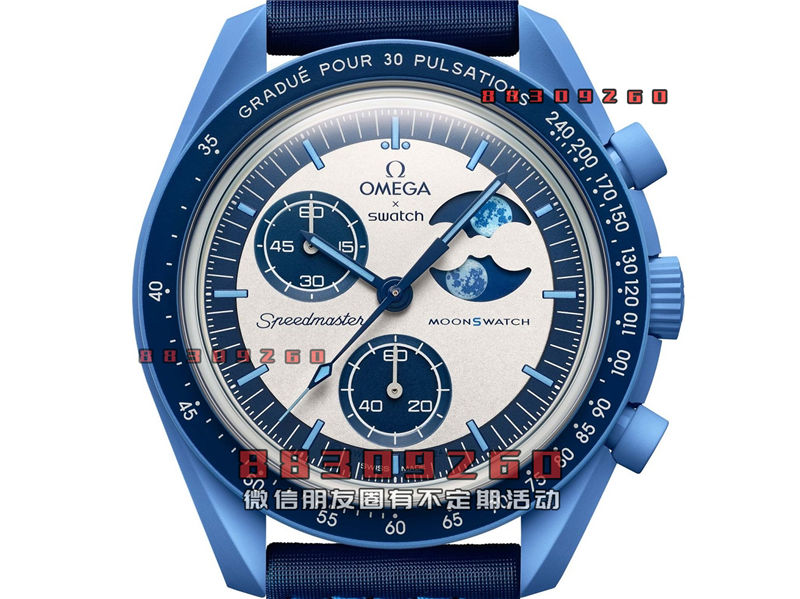 OMEGA X Swatch 推出 MoonSwatch Mission to the Super Blue Moonphase 蓝色主题月相腕表：超级蓝月