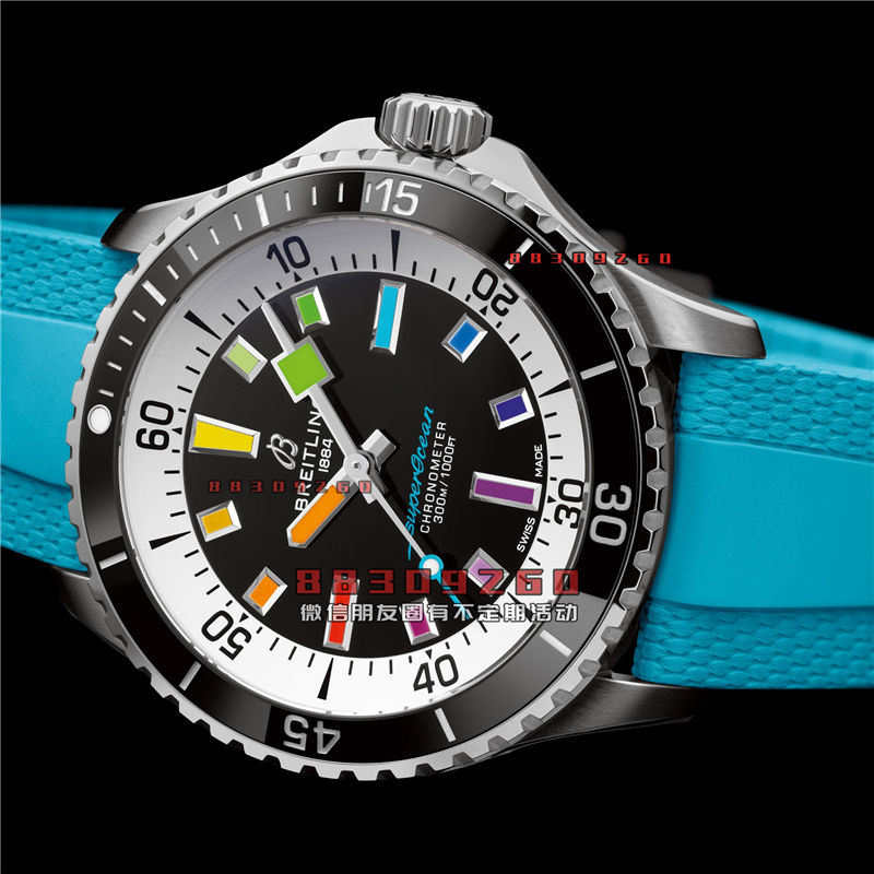 Breitling 推出 Superocean Automatic 42 And 36 Rainbow Dial 彩虹表盘腕表