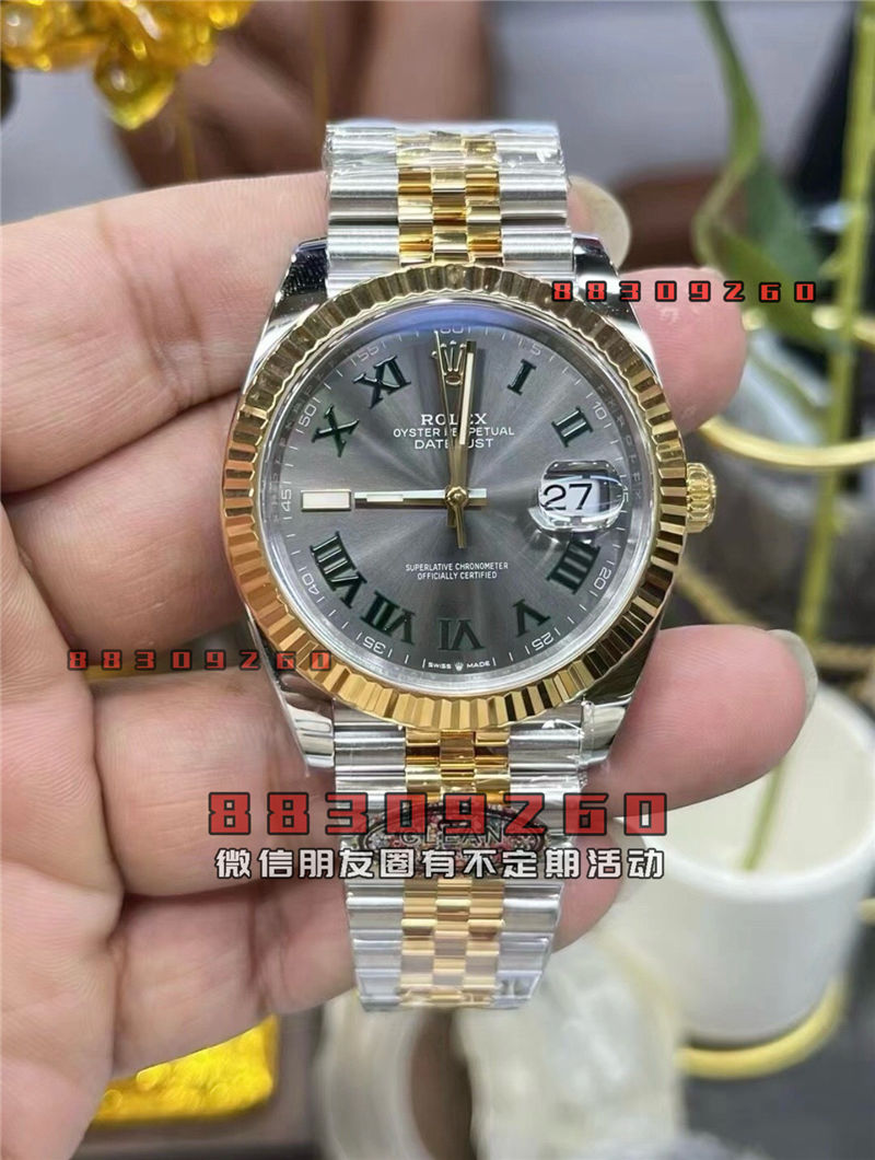 C厂Clean厂日志型36mm间金绿萝搭配3235机芯细节评测