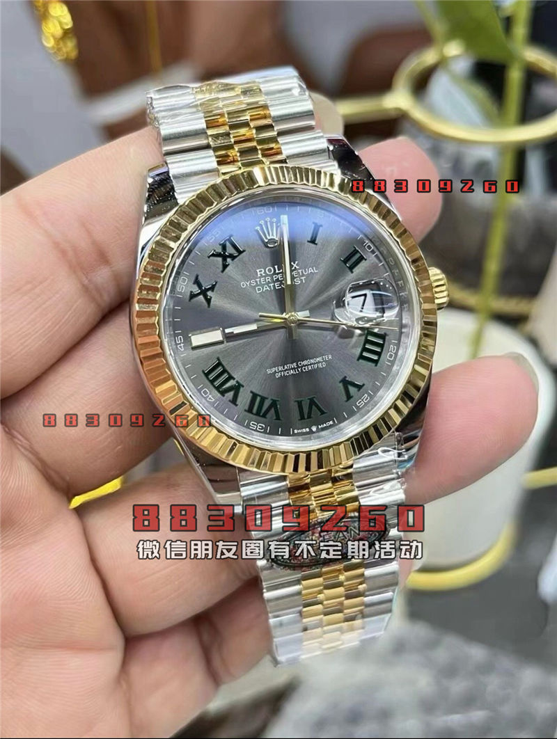 C厂Clean厂日志型36mm间金绿萝搭配3235机芯细节评测