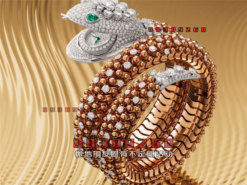 BVLGARI 推出3枚 Serpenti Pallini 高级珠宝腕表：金珠灵蛇