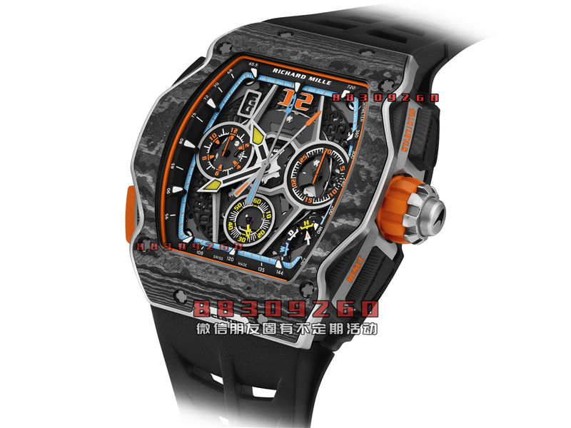 理查米尔推出 RM 65-01 McLaren W1 自动上链双追针计时码表：迈凯伦 W1 超级跑车灵感