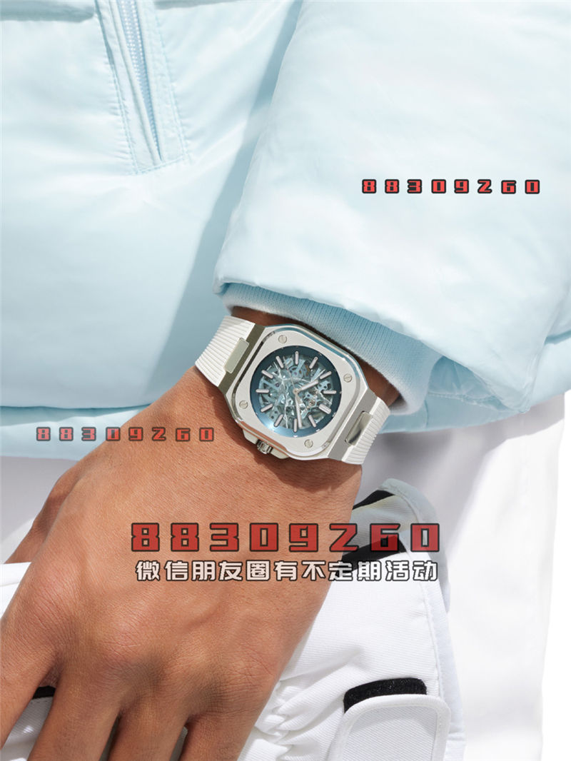 Bell & Ross 推出 BR-05 Skeleton 北极蓝腕表，采用冰玻璃表盘